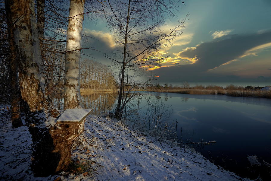  Wintertime By The Lake Latvia  Photograph by Aleksandrs Drozdovs