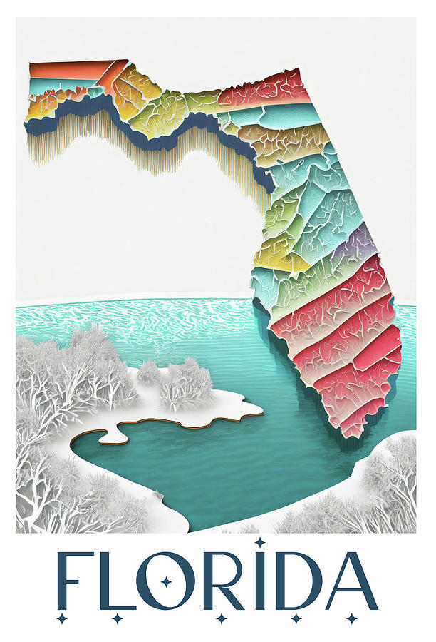 Wintertime in Florida poster Digital Art by Christy Mandeville - Fine ...