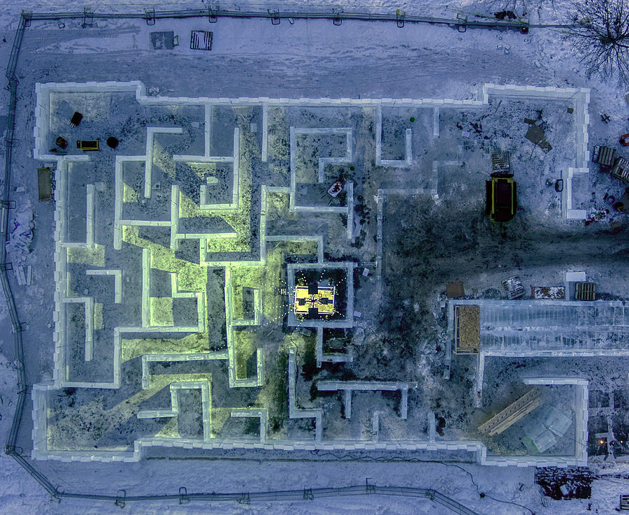 Wintertime in Stillwater Minnesota Ice Maze Photograph by Greg Schulz Pictures Over Stillwater