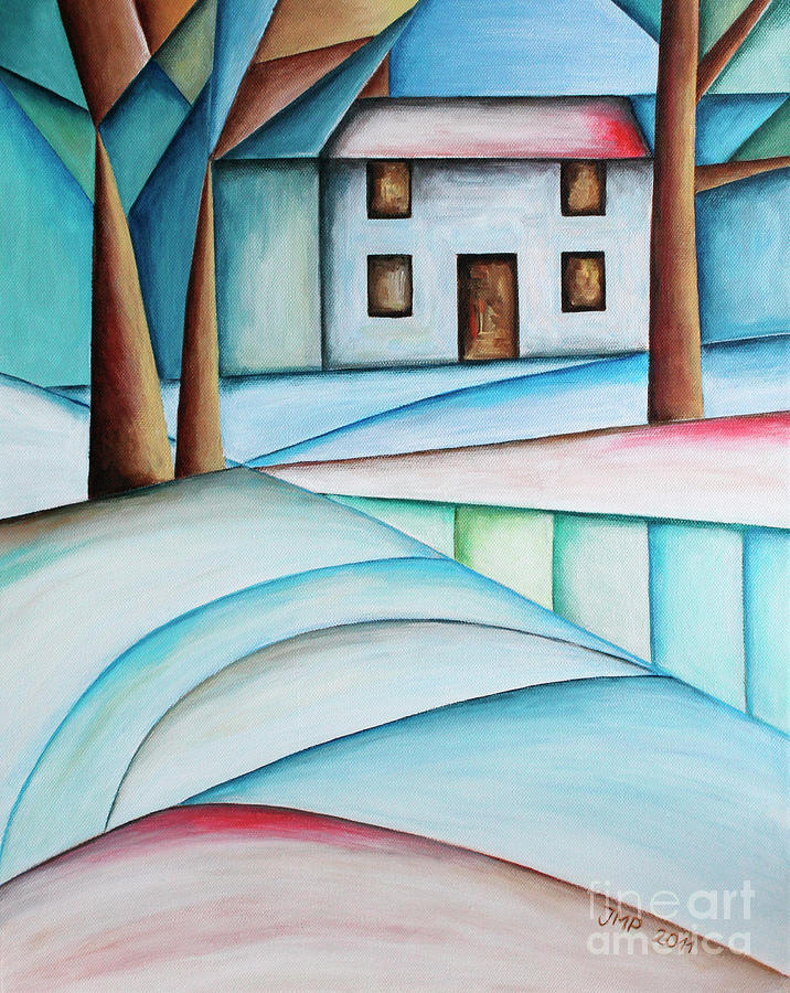 Wintertime Painting by Jutta Maria Pusl