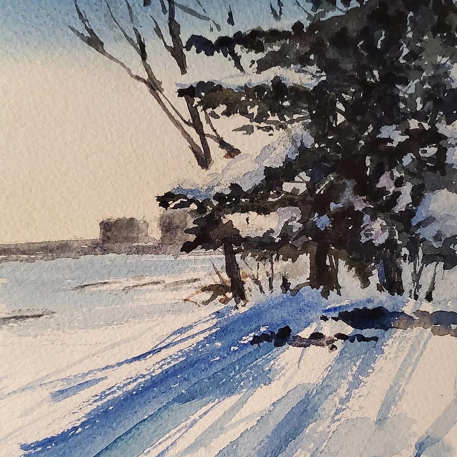 Wintery Afternoon Painting by Sheila Romard