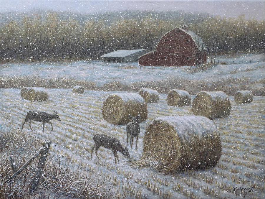 Wintery Banquet Painting by Kim Lockman