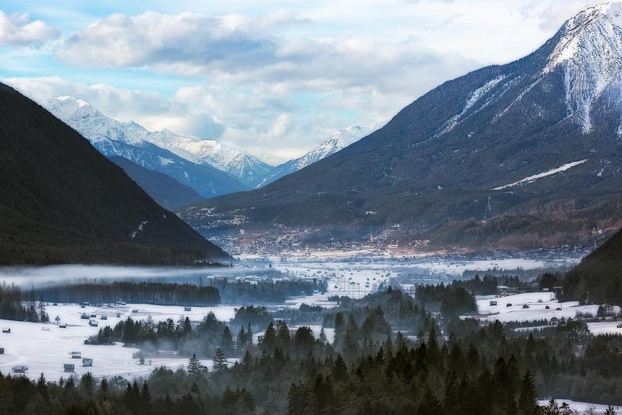 Wintery valley in Tirol, Austrian Alps Photograph by Fisfra
