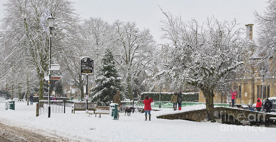 Wintry Bourton on the Water  Photograph by Tim Gainey