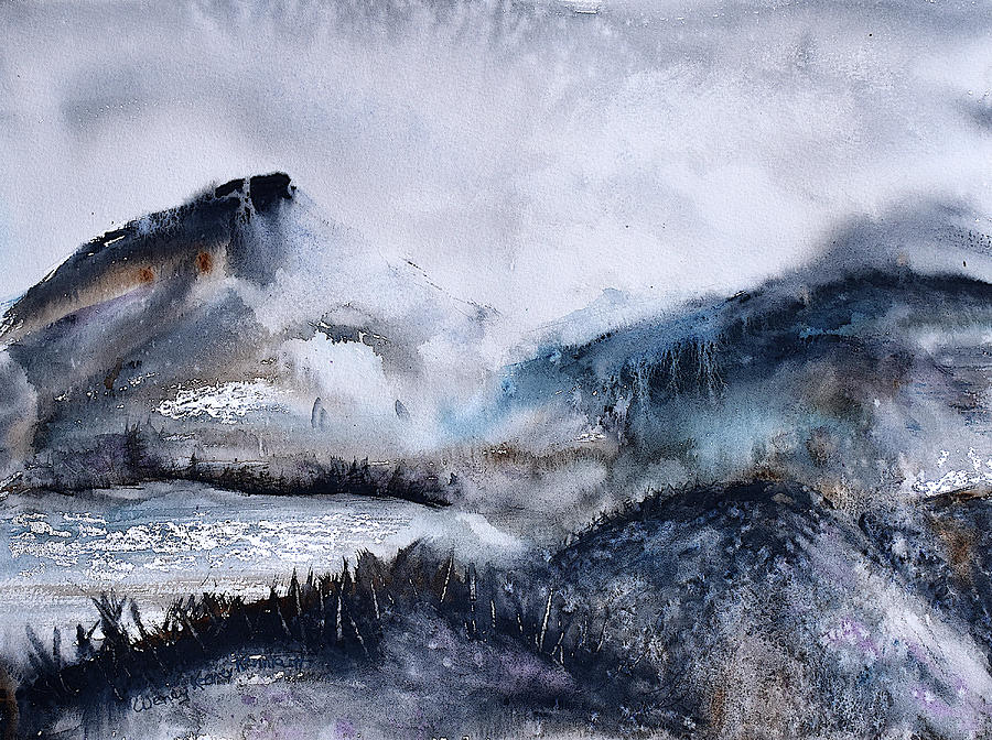 Wintry Mountains #2 Painting by Wendy Keeney-Kennicutt