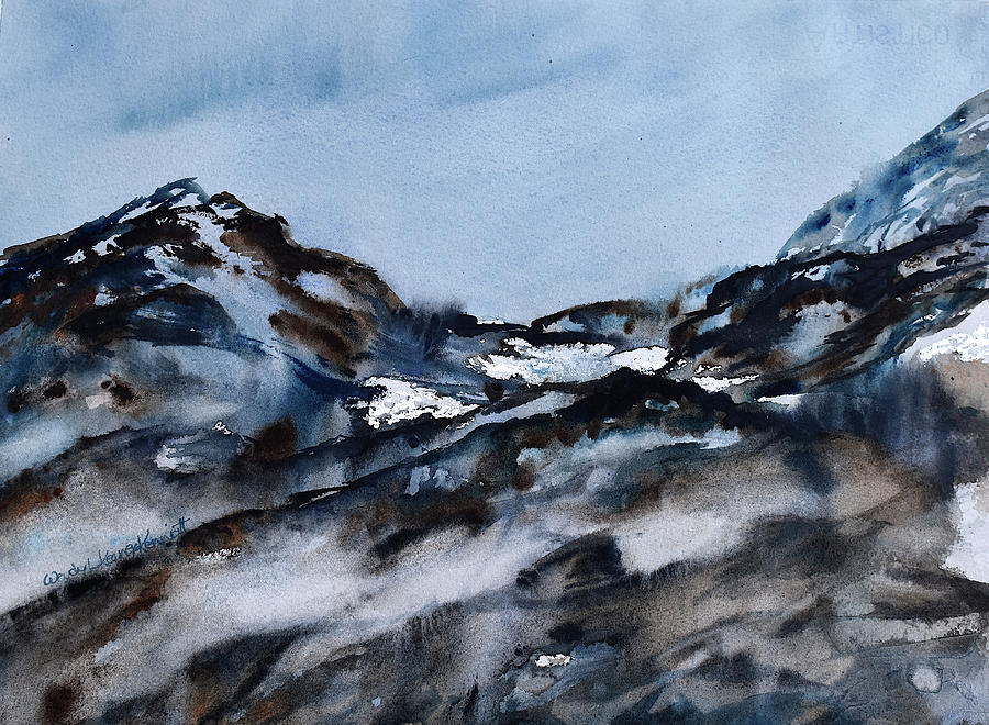 Wintry Mountains #3 Painting by Wendy Keeney-Kennicutt