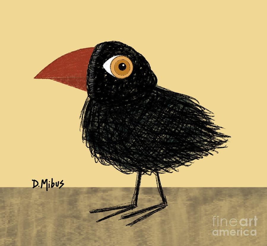 Wire Bird Digital Art by Donna Mibus