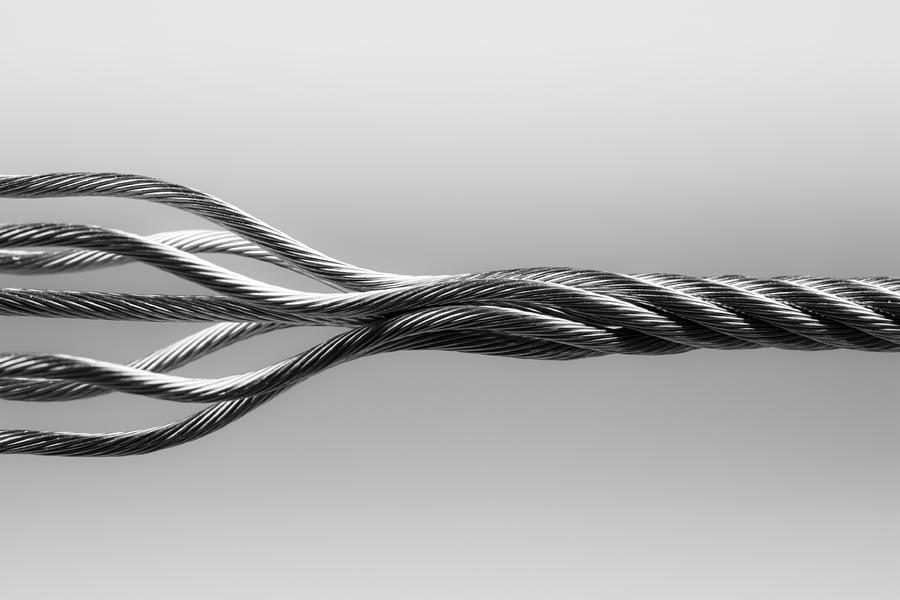 Wire rope. SteelTwisted Connection Cable Abstract Strength Concept Photograph by ThomasVogel