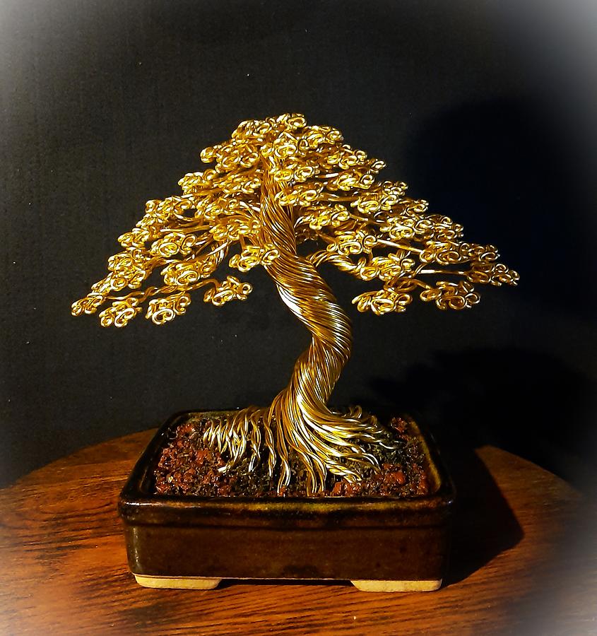 Wire tree # 230 By Rick Skursky Sculpture by Ricks Tree Art - Pixels