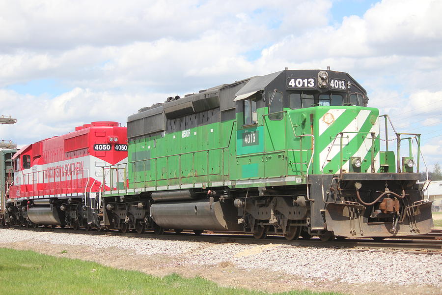 Train Photograph - Wisconsin And Southern Engines by Callen Harty Train Photograph - Wisconsin And Southern Engines by Callen Harty