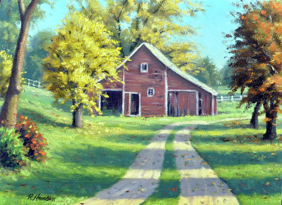 Fall Painting - Wisconsin Farm by Rick Hansen