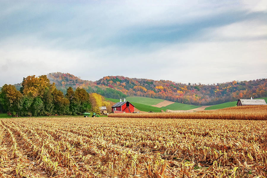Fall Photograph - Wisconsin Farm by Todd Klassy
