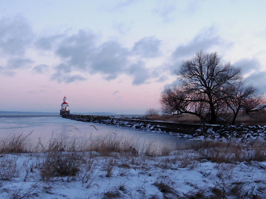 Lighthouse Photograph - Wisconsin Point Lighthouse at Dawn by Alison Gimpel