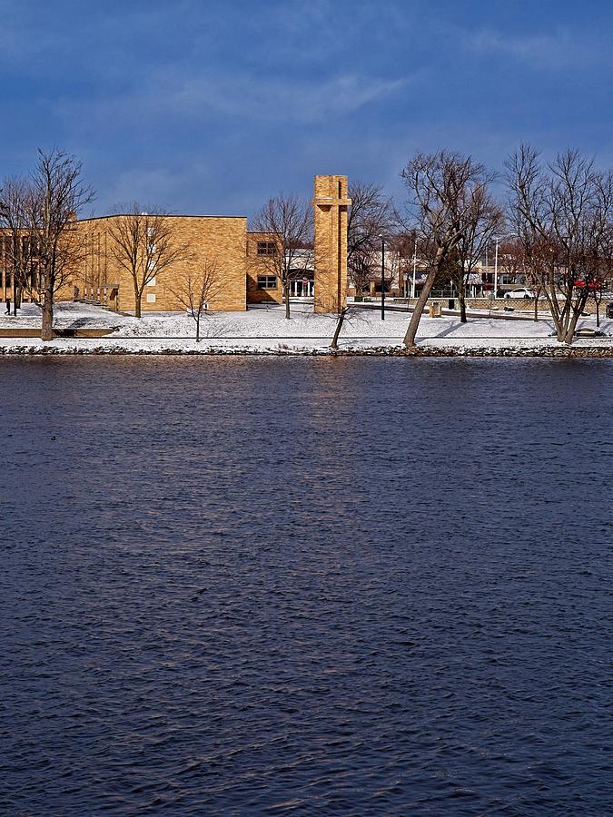 Winter Photograph - Wisconsin Rapids Moravian Church by Steven Ralser