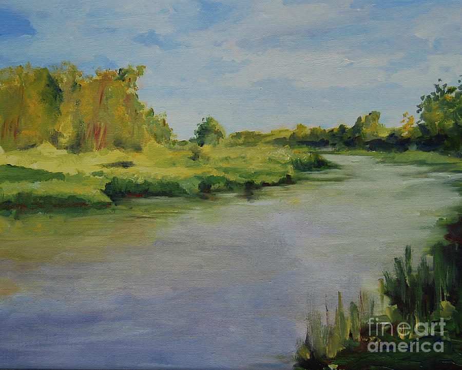 Wisconsin river Painting by Frank Hoeffler
