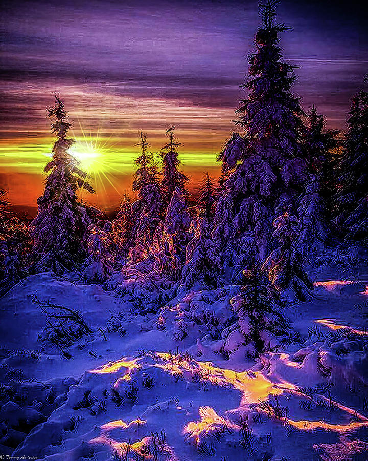 Wisconsin Winter outlet Sunset