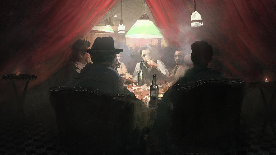 Mafia Painting - Wise Guys by Joseph Feely