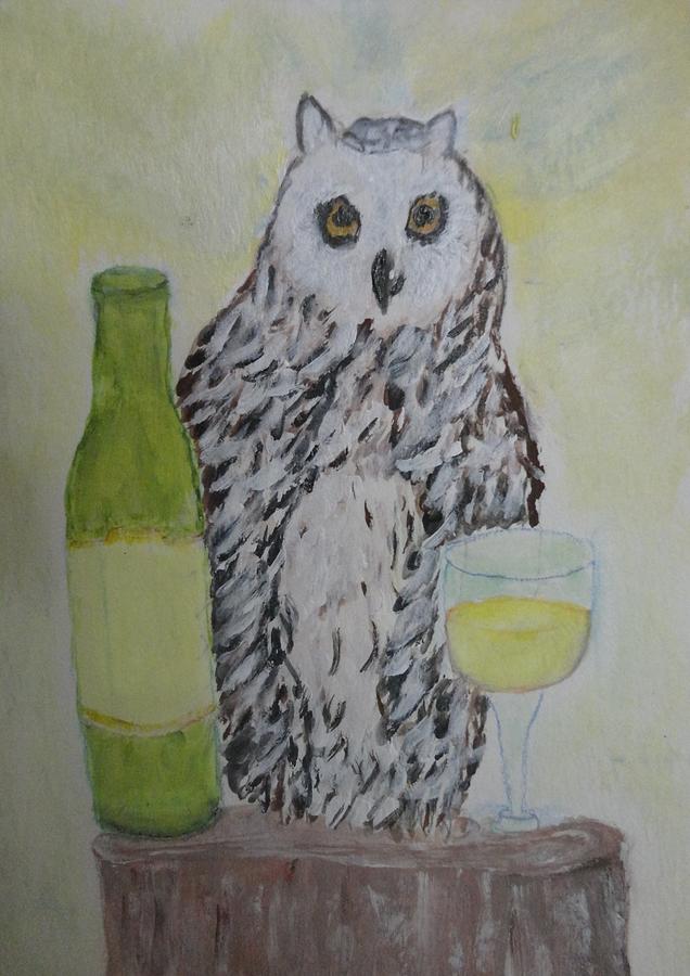 Wise Old Owl  Painting by Rosie Foshee