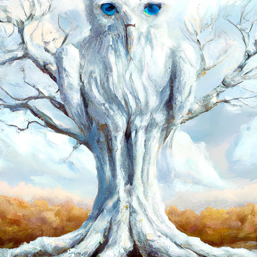 Wise Owl Tree of Wisdom Woods Digital Art by Beverly Read