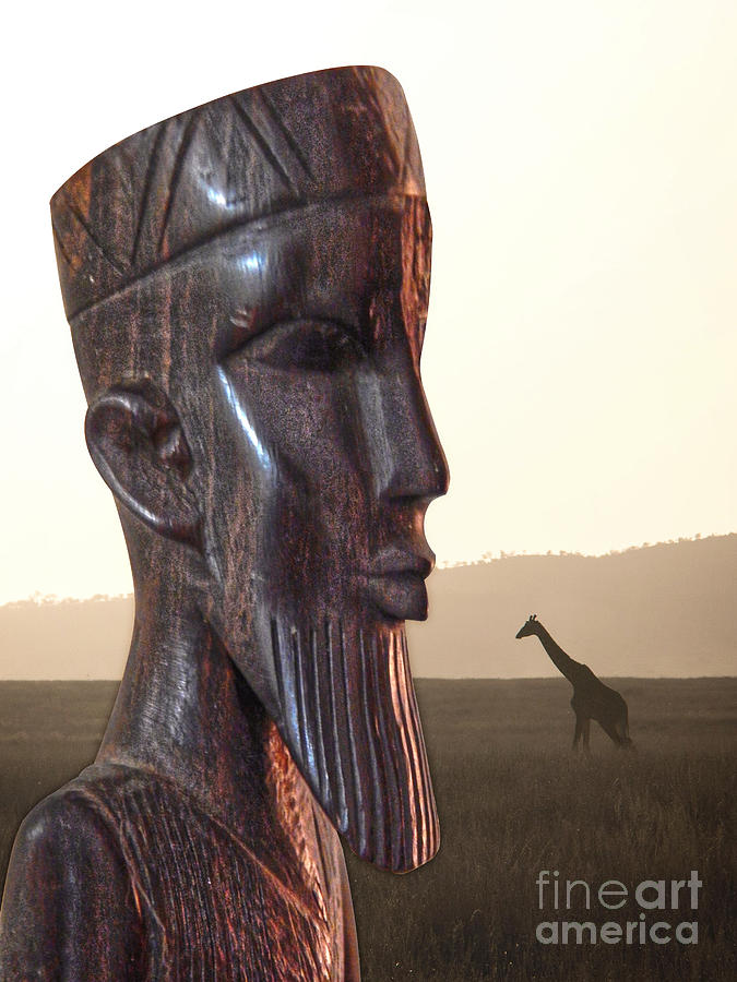 Wiseman And Giraffe Digital Art by Phil Perkins
