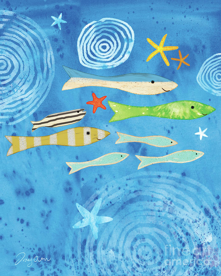 Wish Upon A Fish 2 Painting by Tracy Herrmann