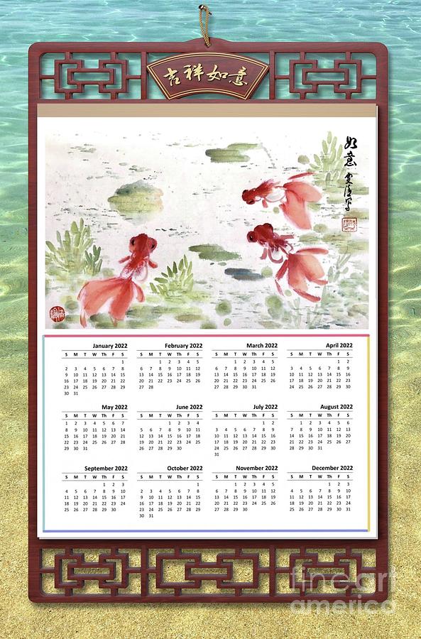 Wishful Calendar - 3 Mixed Media by Carmen Lam