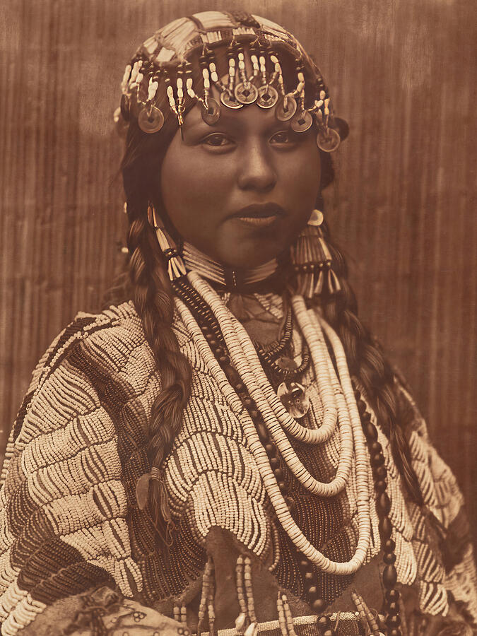 Edward Sheriff Curtis Photograph - Wishham Bride 1910 by Edward S Curtis Edward Sheriff Curtis Photograph - Wishham Bride 1910 by Edward S Curtis