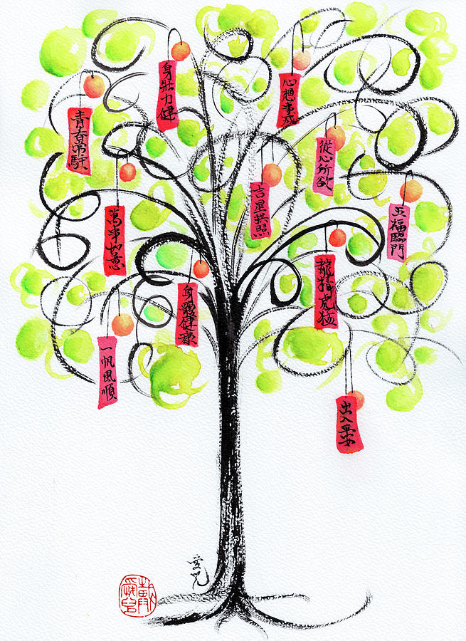 Wishing Tree Painting by Oiyee At Oystudio