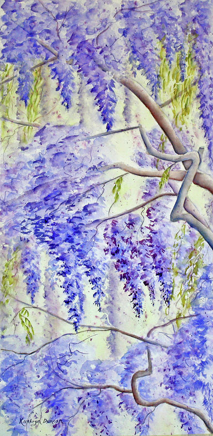 Wisteria #3 Painting by Kathryn Duncan
