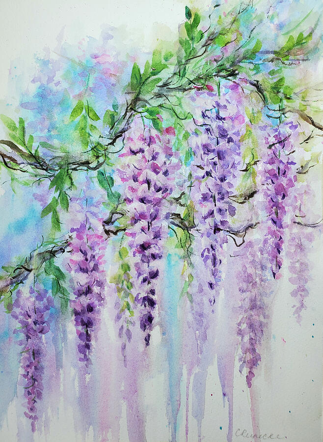 Wisteria Painting by Conni Reinecke - Pixels