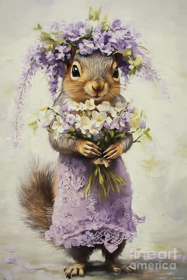Wisteria Flower Girl Painting by Tina LeCour Wisteria Flower Girl Painting by Tina LeCour