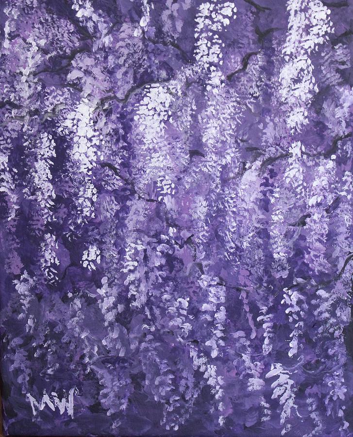 Wisteria forest Painting by Megan Walsh