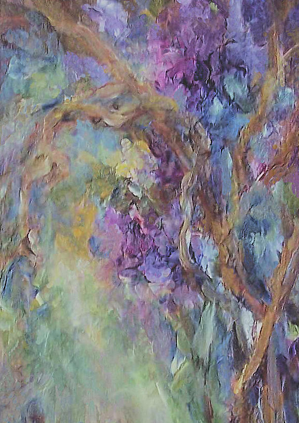 Wisteria Painting by Mary Wolf