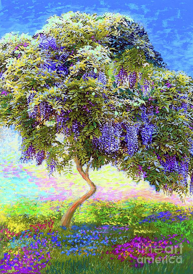 Landscape Painting - Wisteria Tree by Jane Small Landscape Painting - Wisteria Tree by Jane Small