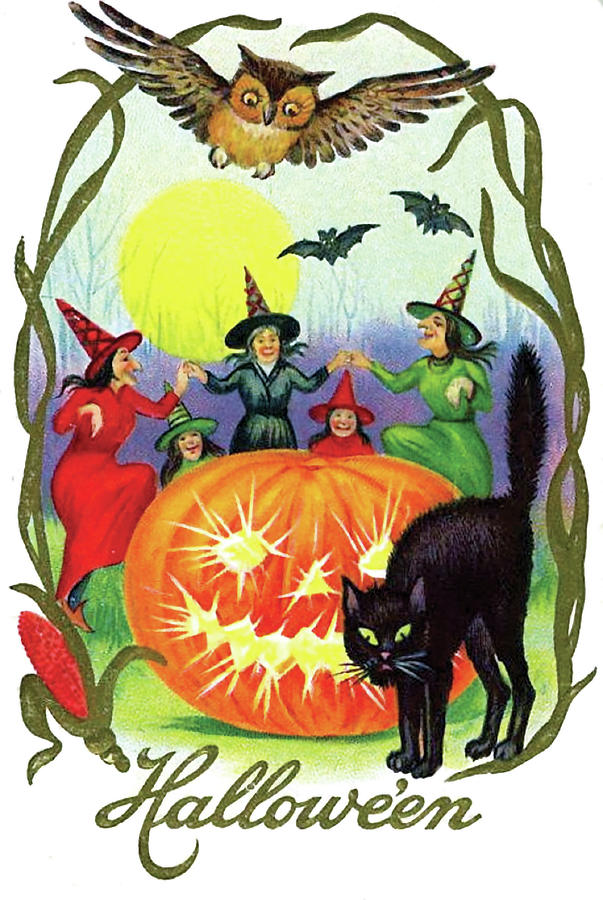 Witch Halloween Party Digital Art by Long Shot