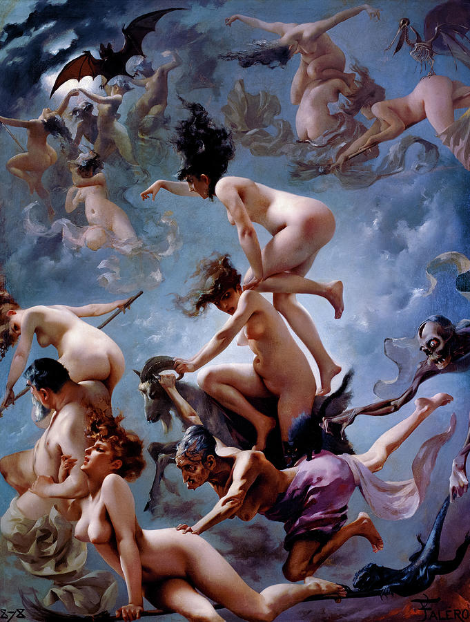 Witches on the Sabbath, 1878 Painting by Luis Ricardo Falero