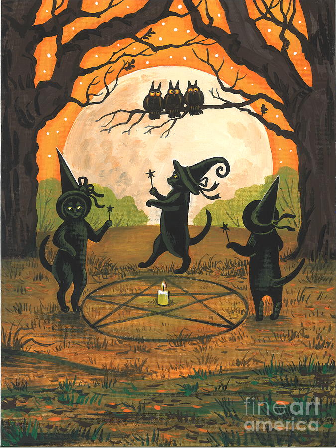 Witchs Circle Painting by Margaryta Yermolayeva