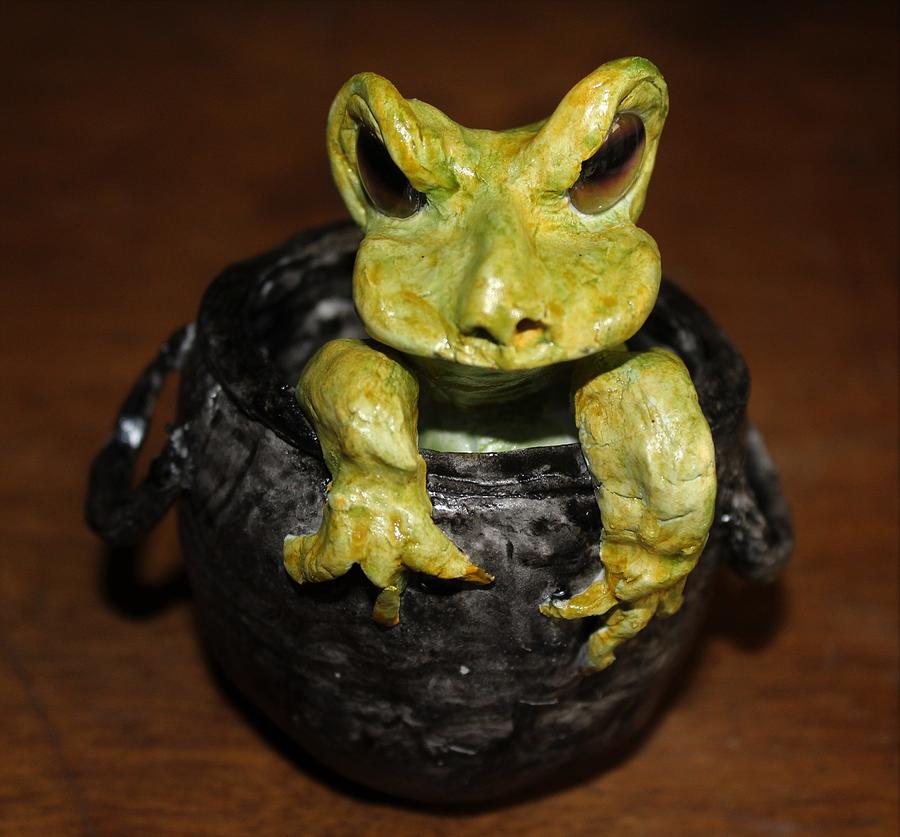 Witchs Frog Sculpture By Deborah Pain Pixels