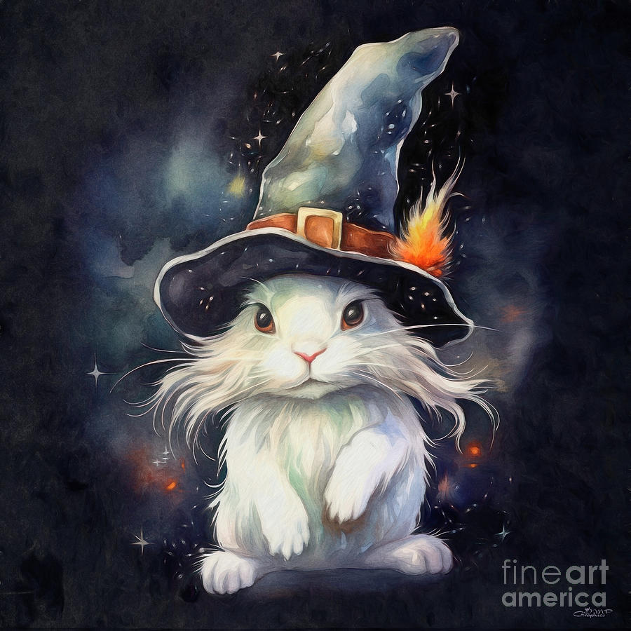 Witchy Bunny Digital Art by Jutta Maria Pusl