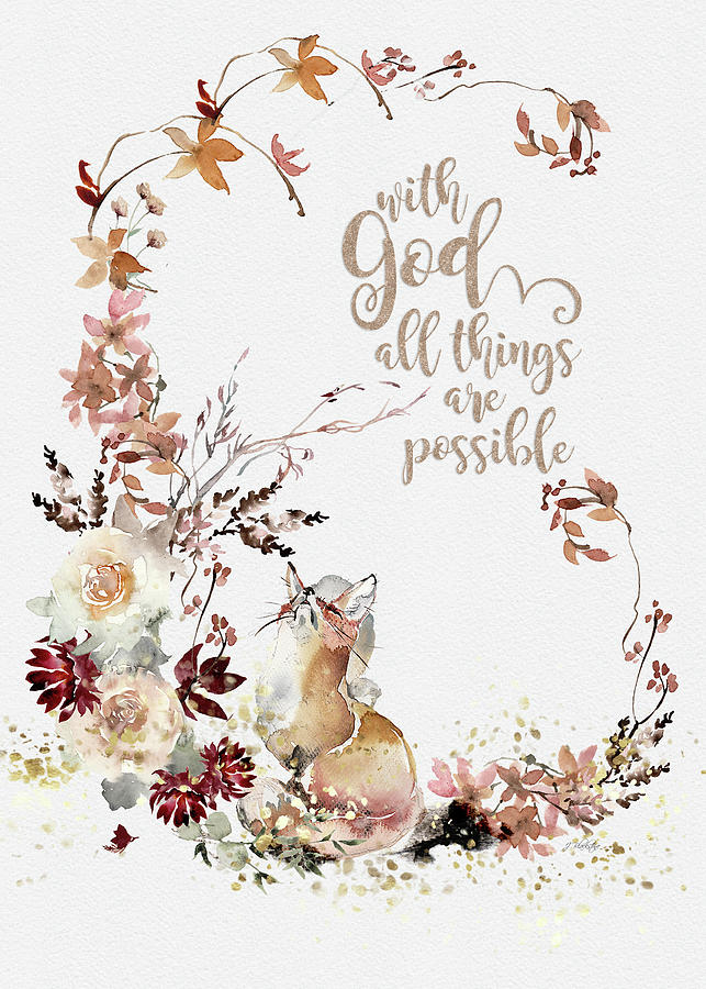 With God All Things Are Possible Painting by Jordan Blackstone