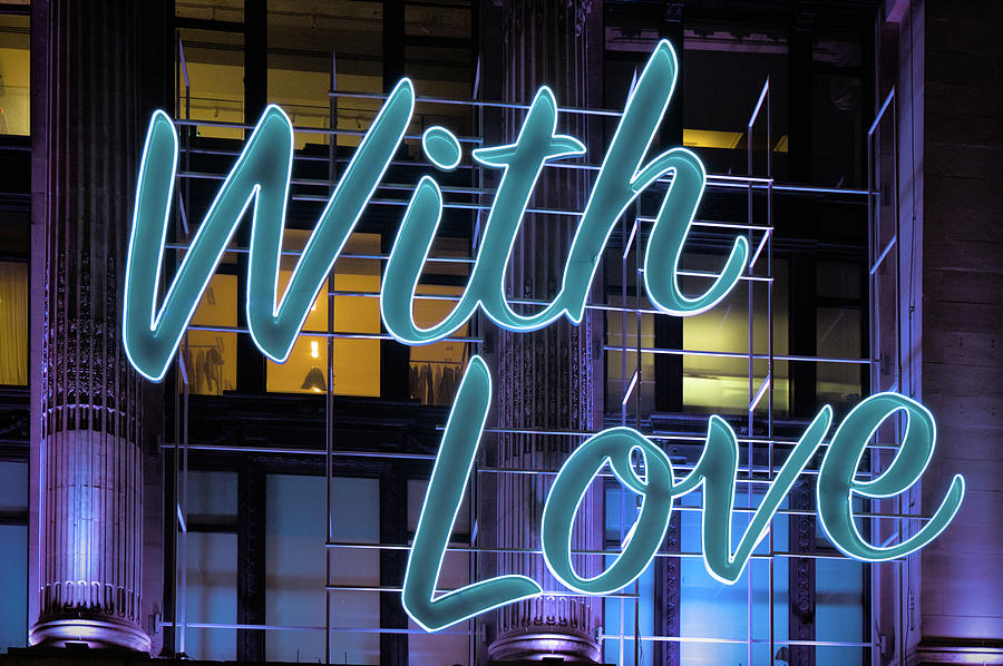 With Love in Oxford Street Photograph by Angelo DeVal