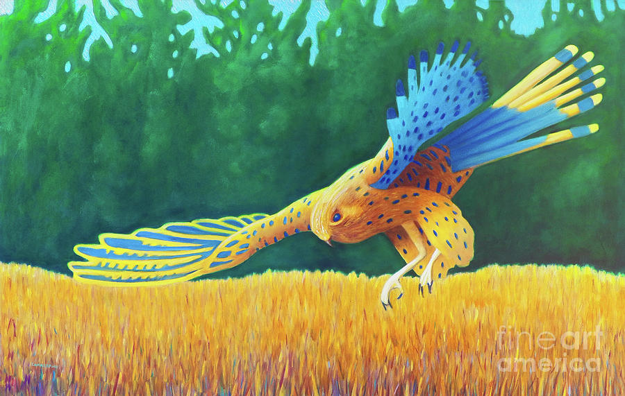 Hawk Painting - With These Wings by Brian Commerford