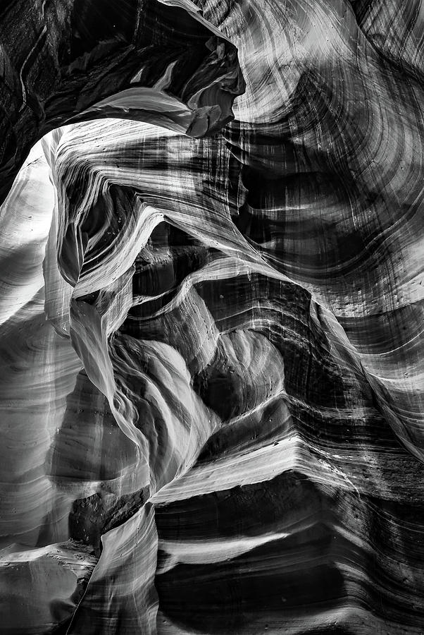 Within Another World - Antelope Canyon Monochrome Photograph by Gregory Ballos