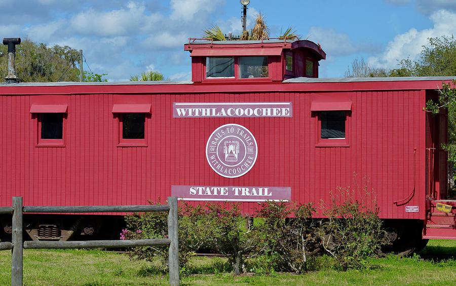 Withlacoochee State Trail Caboose  Photograph by Warren Thompson