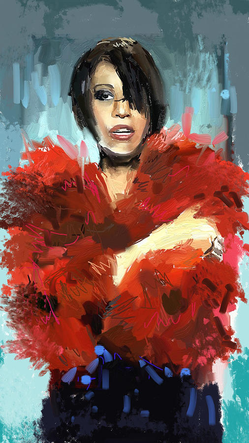 Whitney Houston #3 Digital Art by Bogdan Floridana Oana
