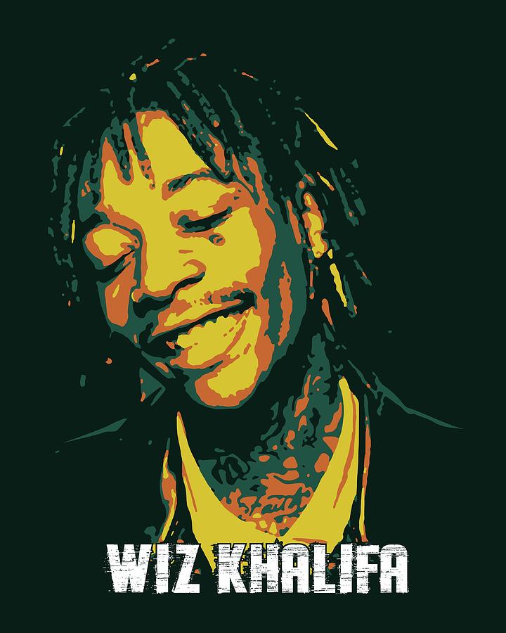 Wiz Khalifa v6 Digital Art by Taurungka Graphic Design