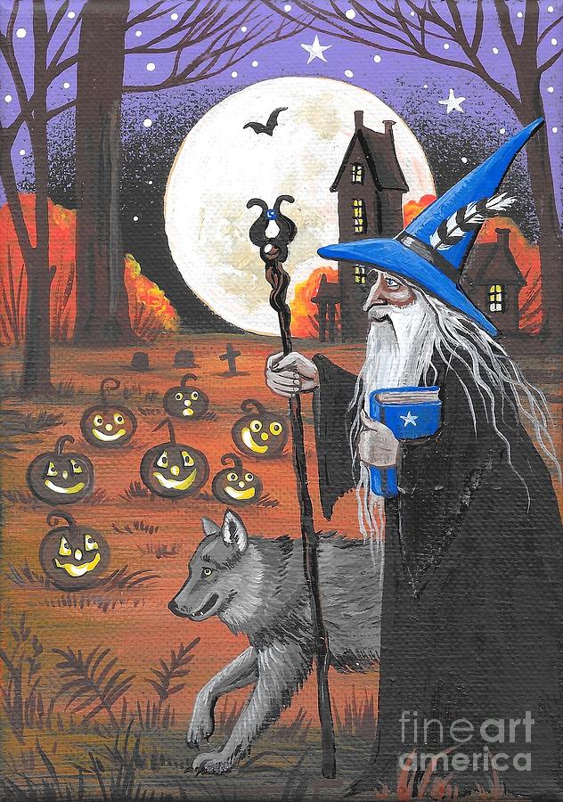 Wizard and the Wolf Painting by Margaryta Yermolayeva