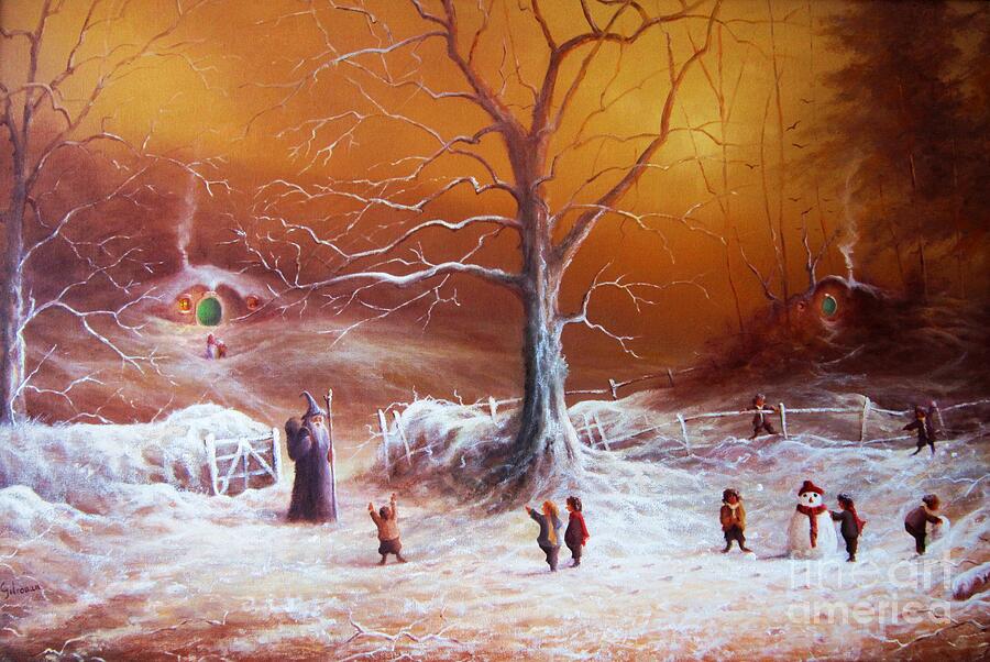 The Hobbit Painting - Winter Solstice by Joe Gilronan