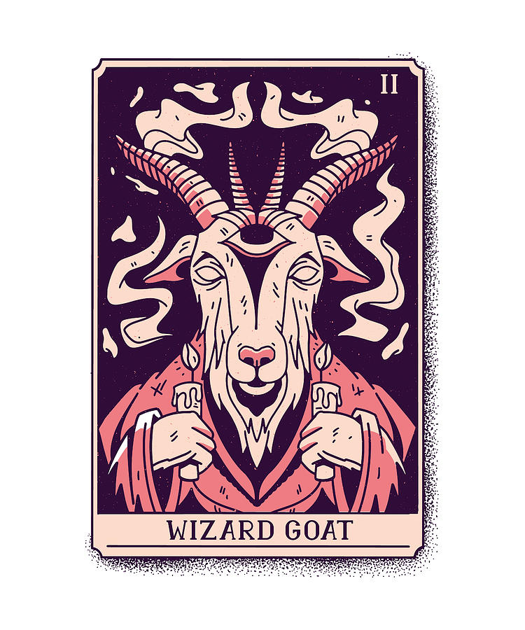 Wizard goat tarot card Digital Art by Me