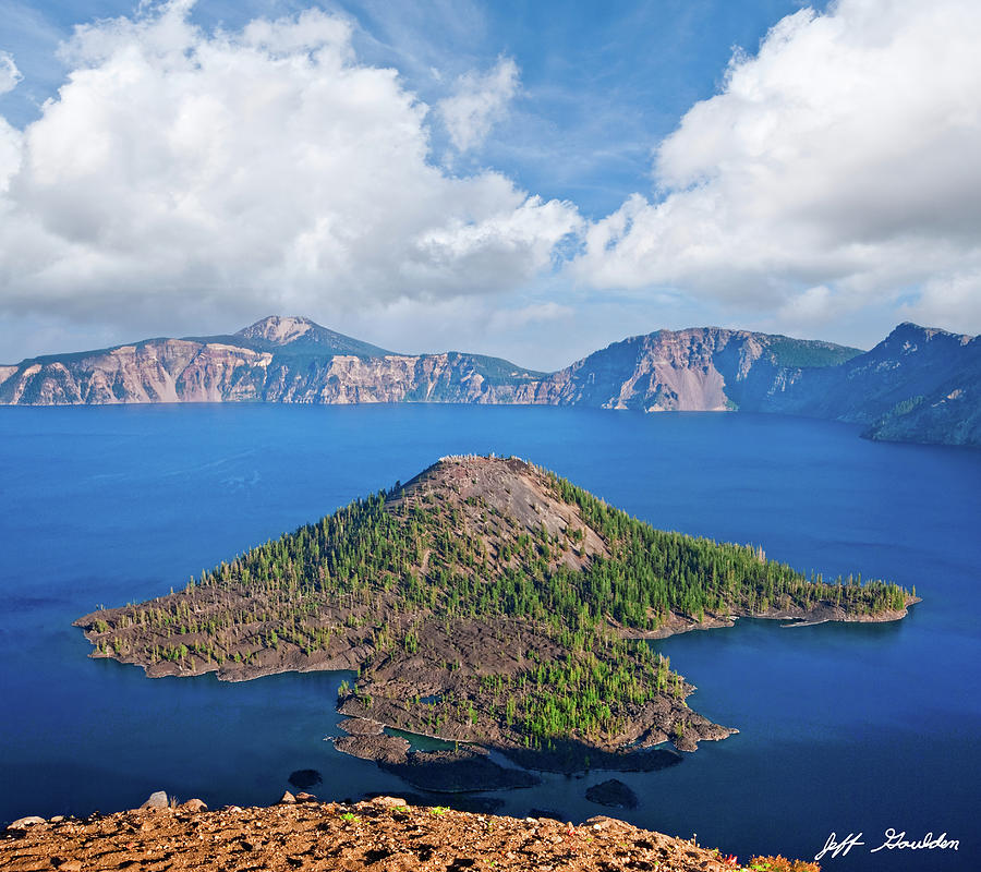 Wizard Island and Crater Lake Photograph by Jeff Goulden